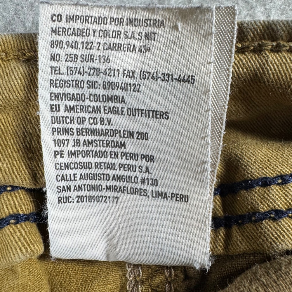 American Eagle Cargo Shorts Mens 38 Tan Extreme Flex Khaki Hiking Y2K Style - Picture 9 of 14